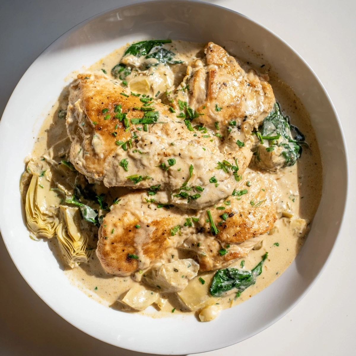 Creamy Spinach Artichoke Chicken