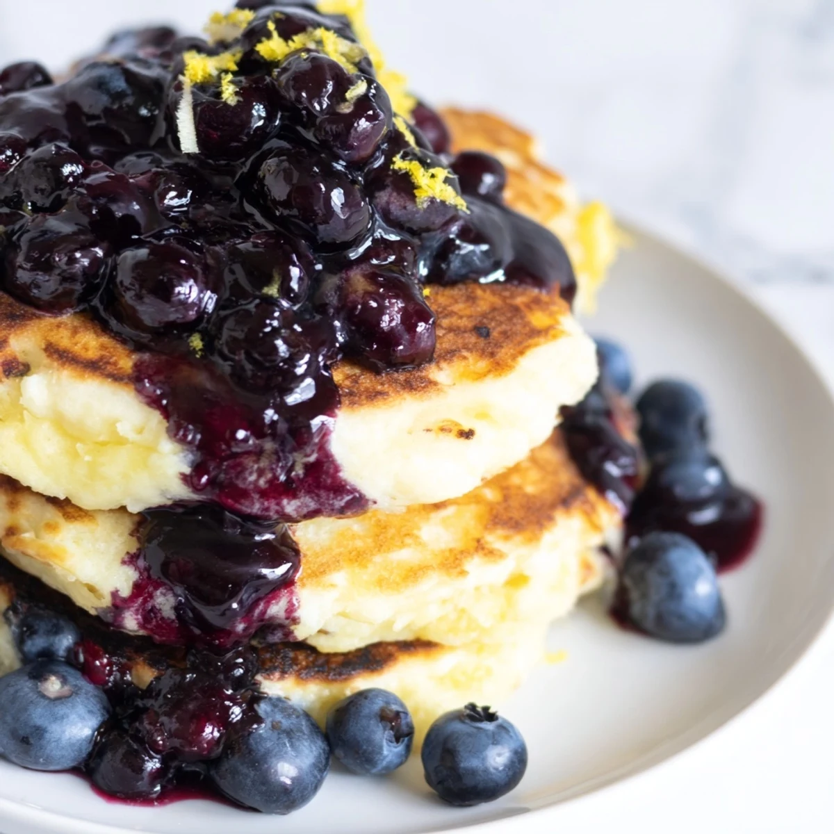 Lemon Ricotta Pancakes Blueberry