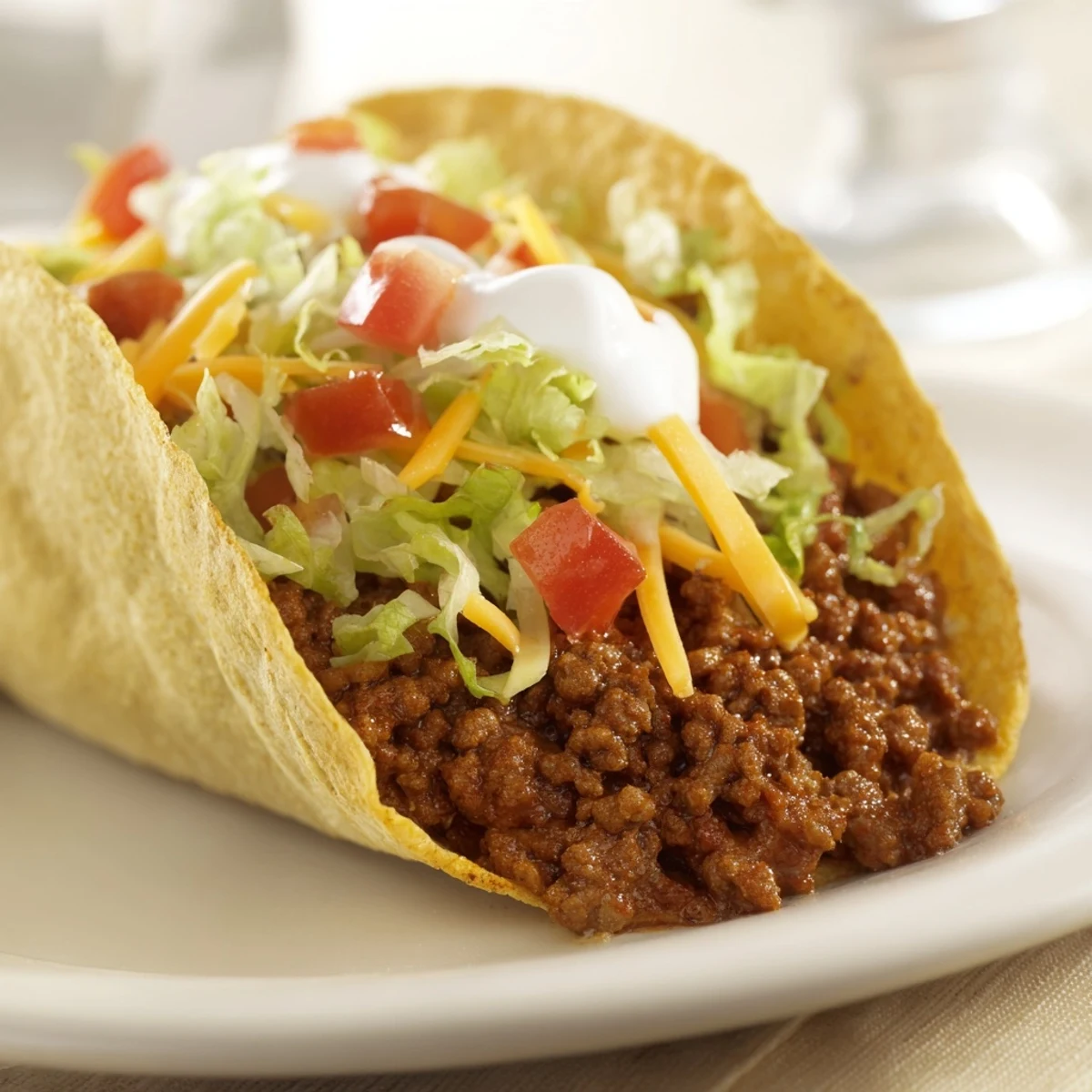 Freshly assembled Beef Tacos with Homemade Taco Seasoning featuring juicy beef and vibrant cilantro garnish.