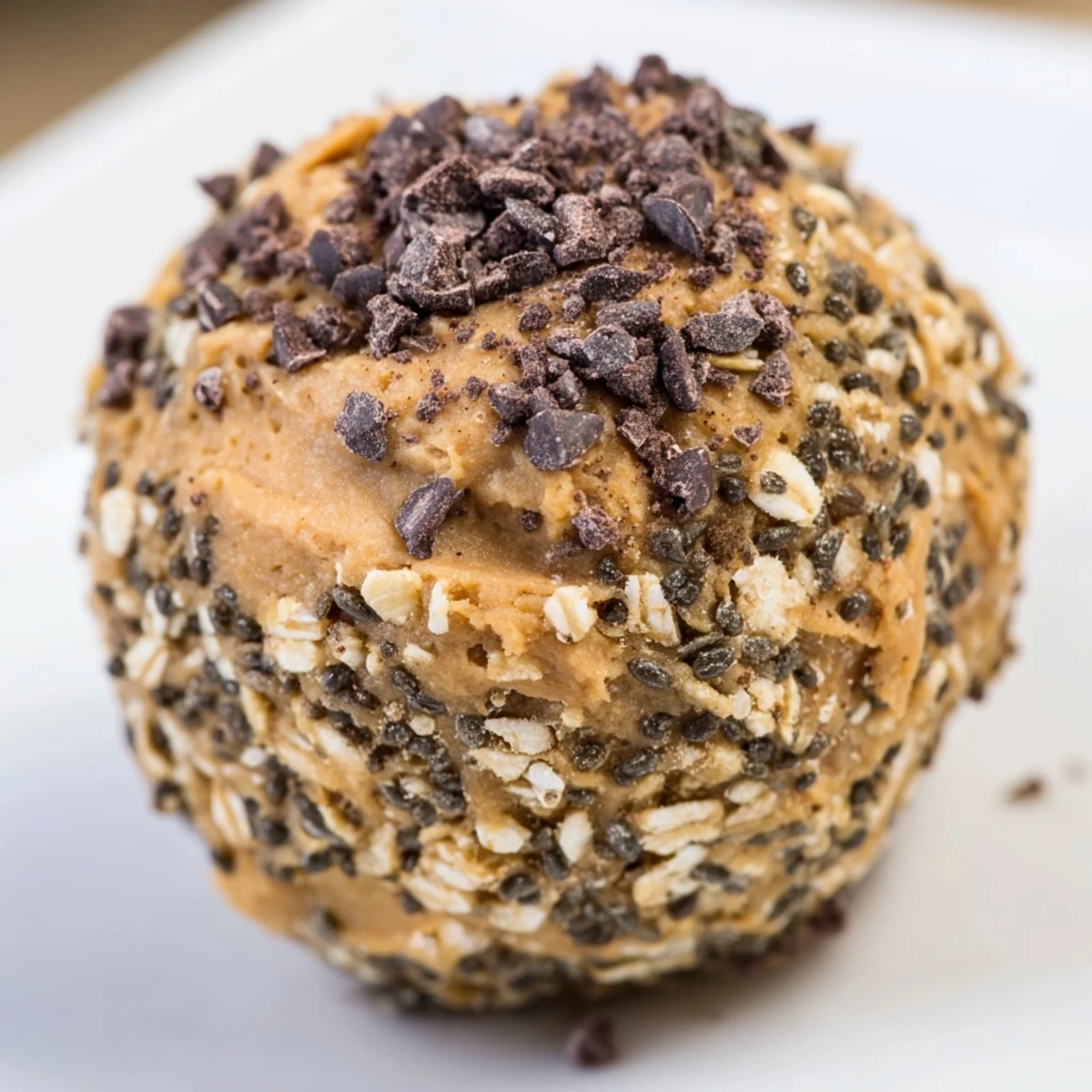 Fifteen homemade Chocolate Peanut Butter Energy Balls arranged on a white parchment-lined tray, ready to snack or freeze. 