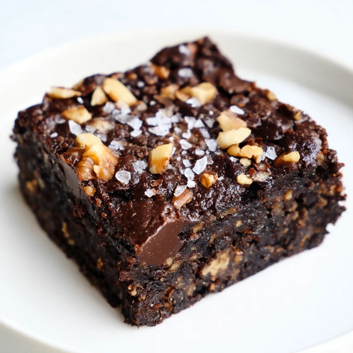 Gluten Free Almond Flour Brownies with melted dark chocolate chips on a cooling rack.