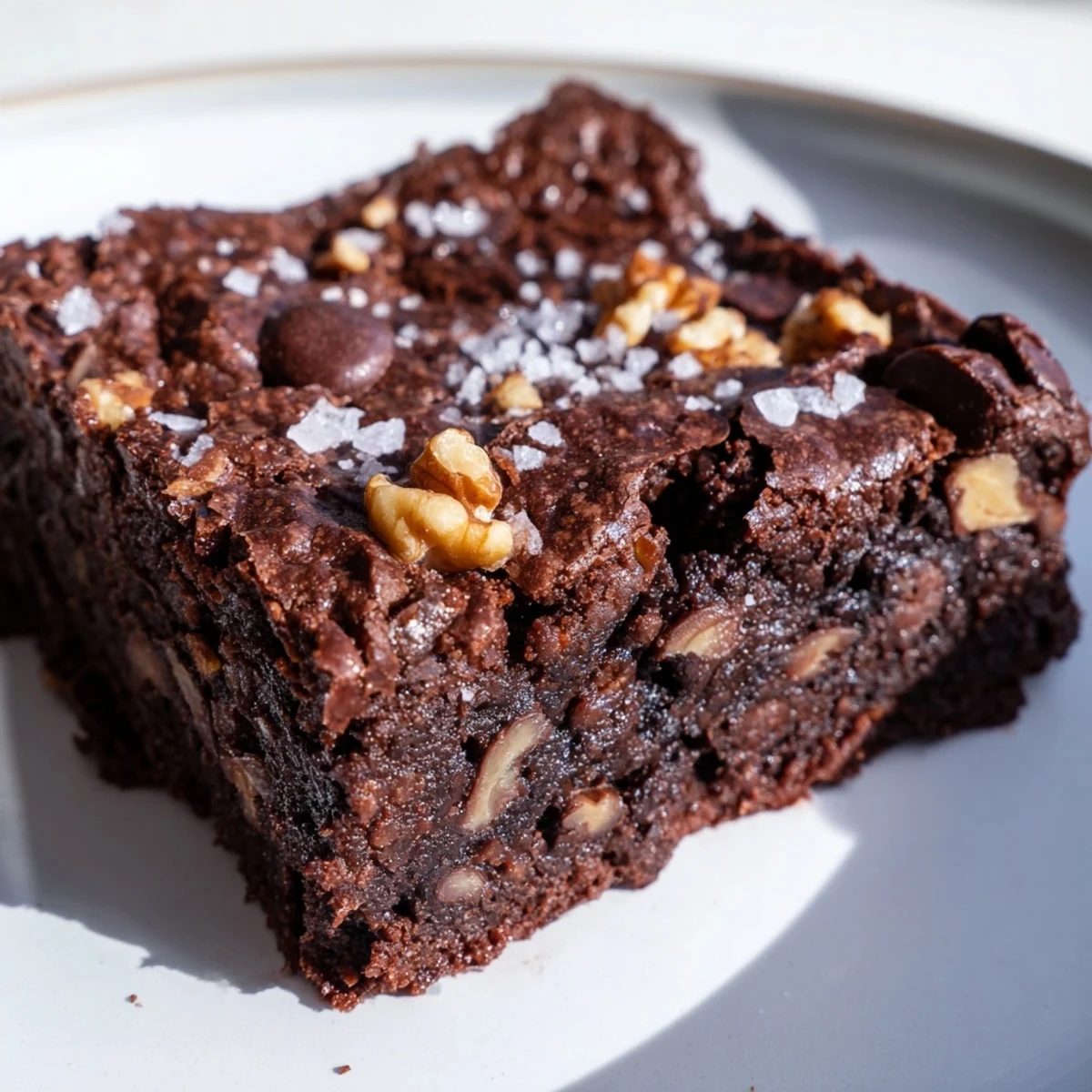 Warm slices of Gluten Free Almond Flour Brownies served with a scoop of vanilla ice cream.