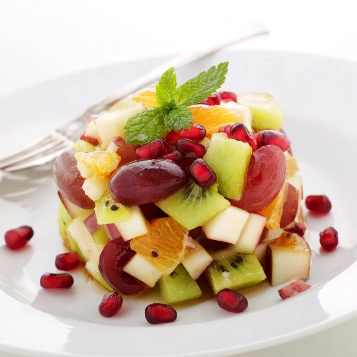 For a bright side dish, serve this Winter Fruit Salad with Honey Lime Dressing chilled, highlighting juicy citrus and crisp apple textures.