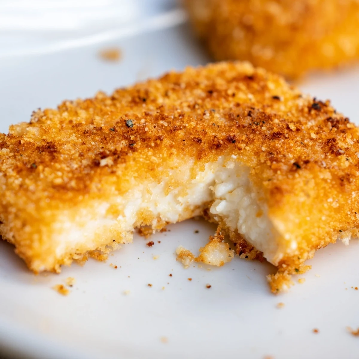 Golden crispy cottage cheese bites served with a side of tangy marinara sauce for dipping.