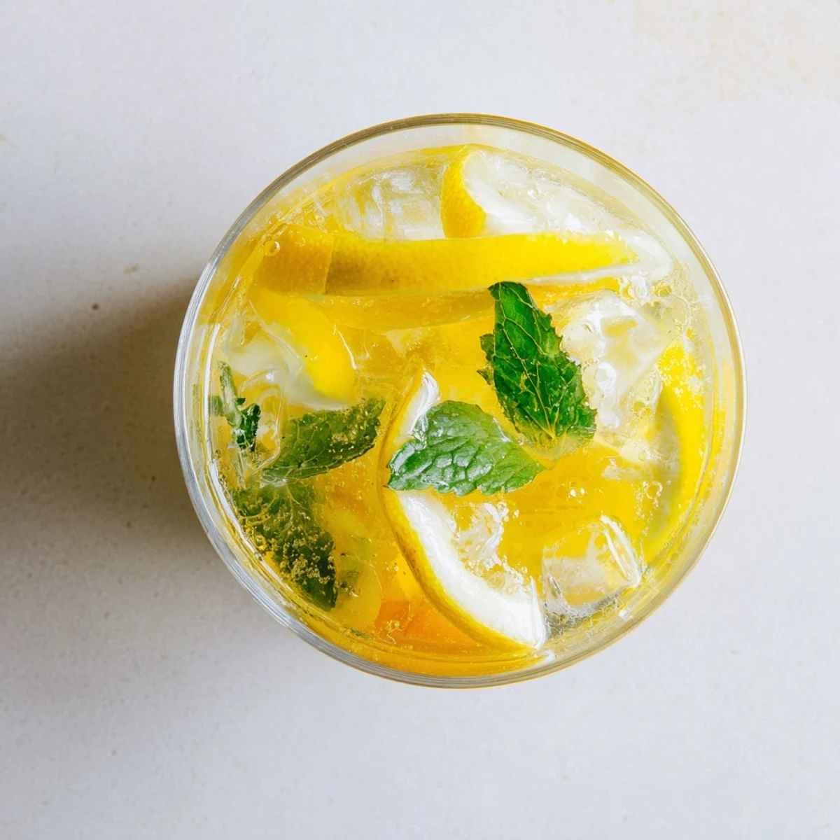 A pitcher of Easy Limoncello Mocktail Refreshing Drink ready to serve, garnished with bright lemon wheels and sprigs of mint.