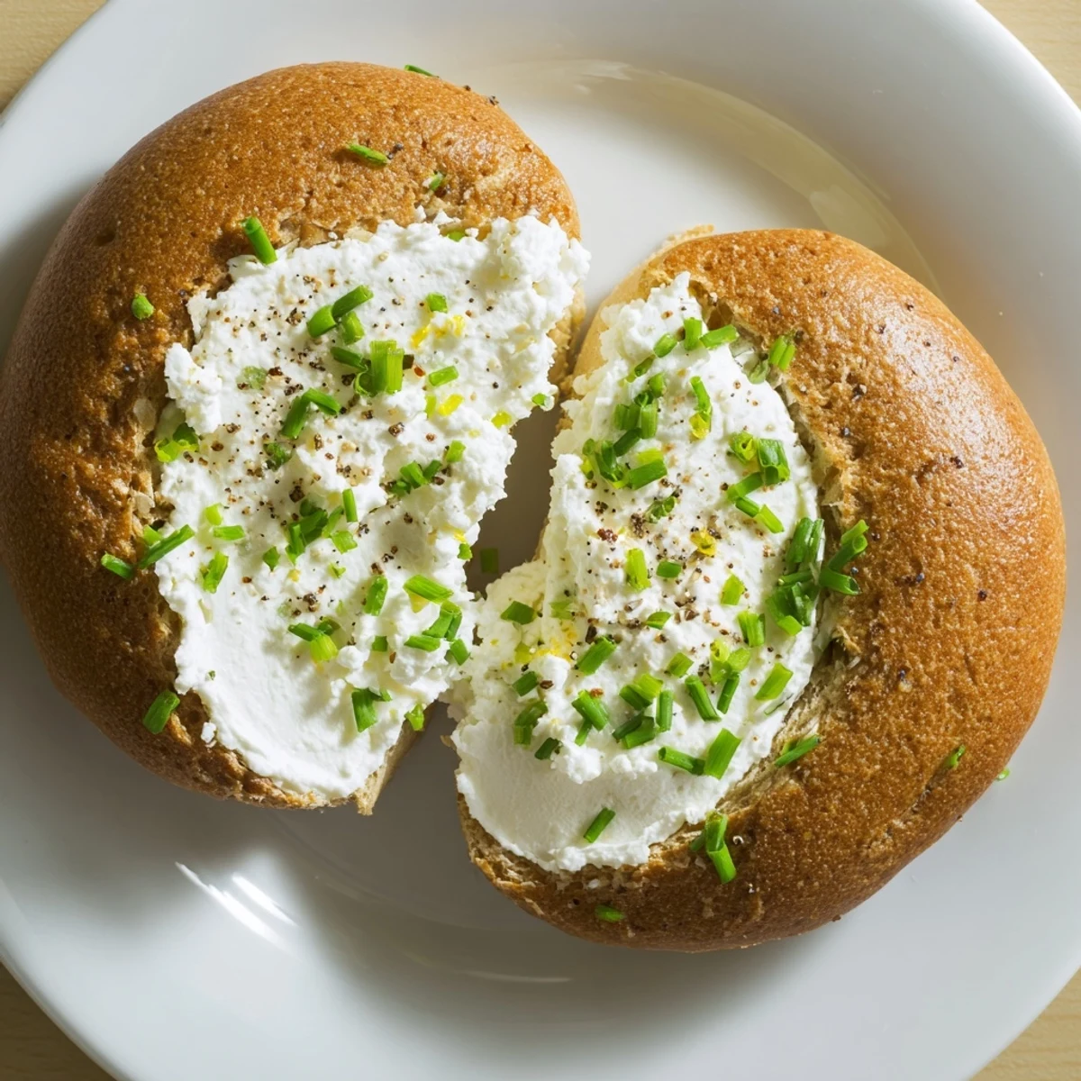 Golden-brown Protein Bagels with Cottage Cheese rest on a cooling rack, showcasing their chewy texture and wholesome whole wheat crust.