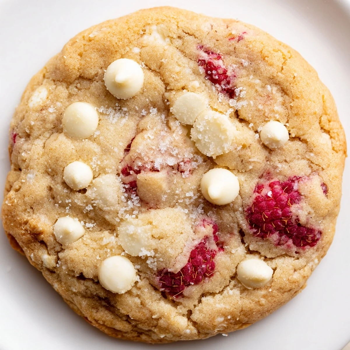 Soft lemon raspberry cookies with juicy berries and golden edges on a cooling rack
