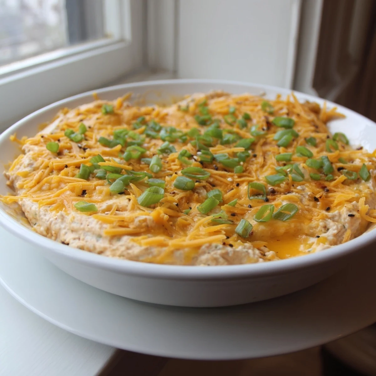 Creamy cheddar and mustard savory pretzel dip in a white bowl with pretzel rods