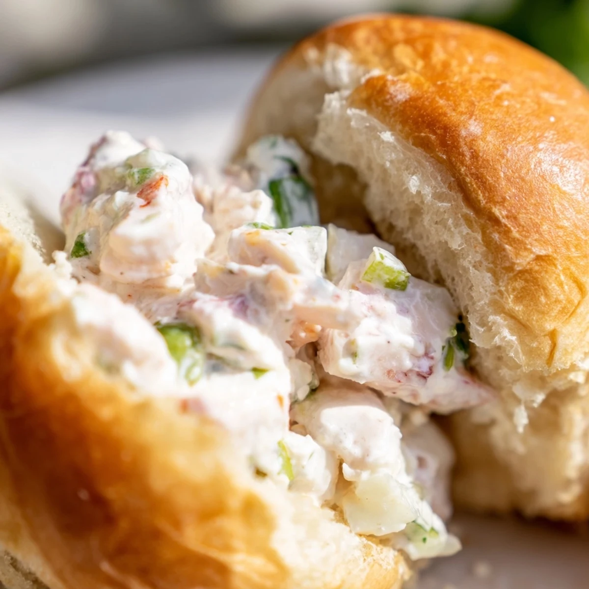 Golden toasted garlic butter lobster rolls piled high with creamy herbed lobster filling