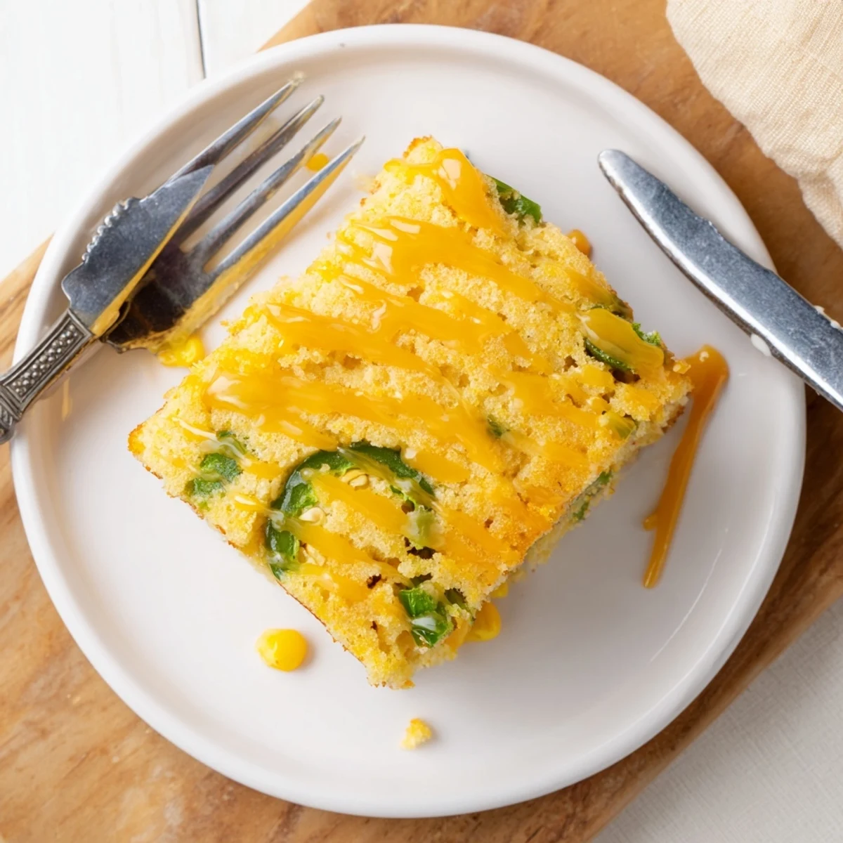 Spicy Jalapeño Cornbread With Lime Honey Glaze