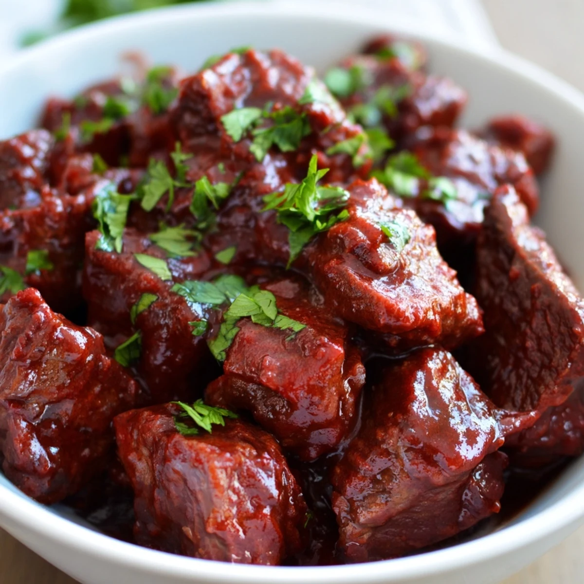 Hearty Slow Cooker Chili Colorado with melt-in-your-mouth beef chuck in a deep, smoky dried chili pepper broth