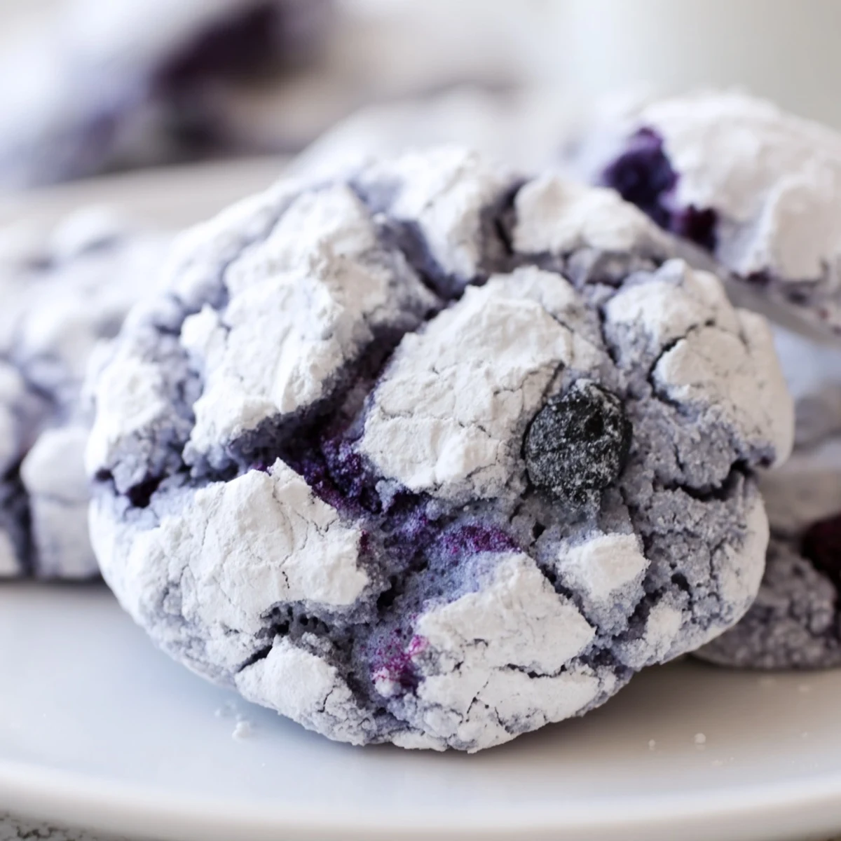 Blueberry Crinkle Cookies
