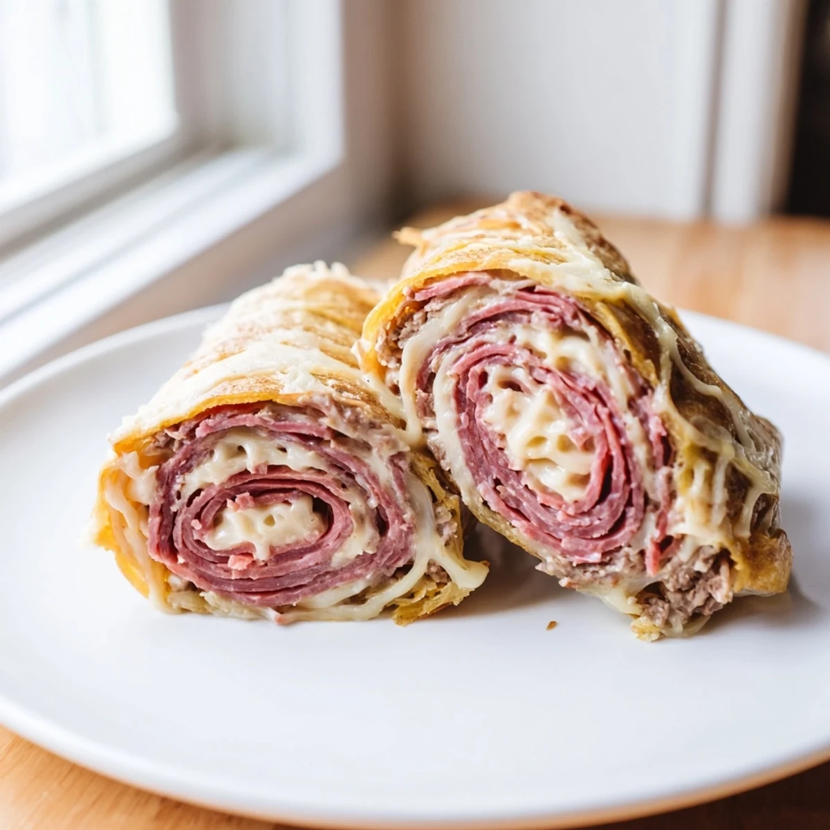 Low Carb Reuben Egg Roll Ups