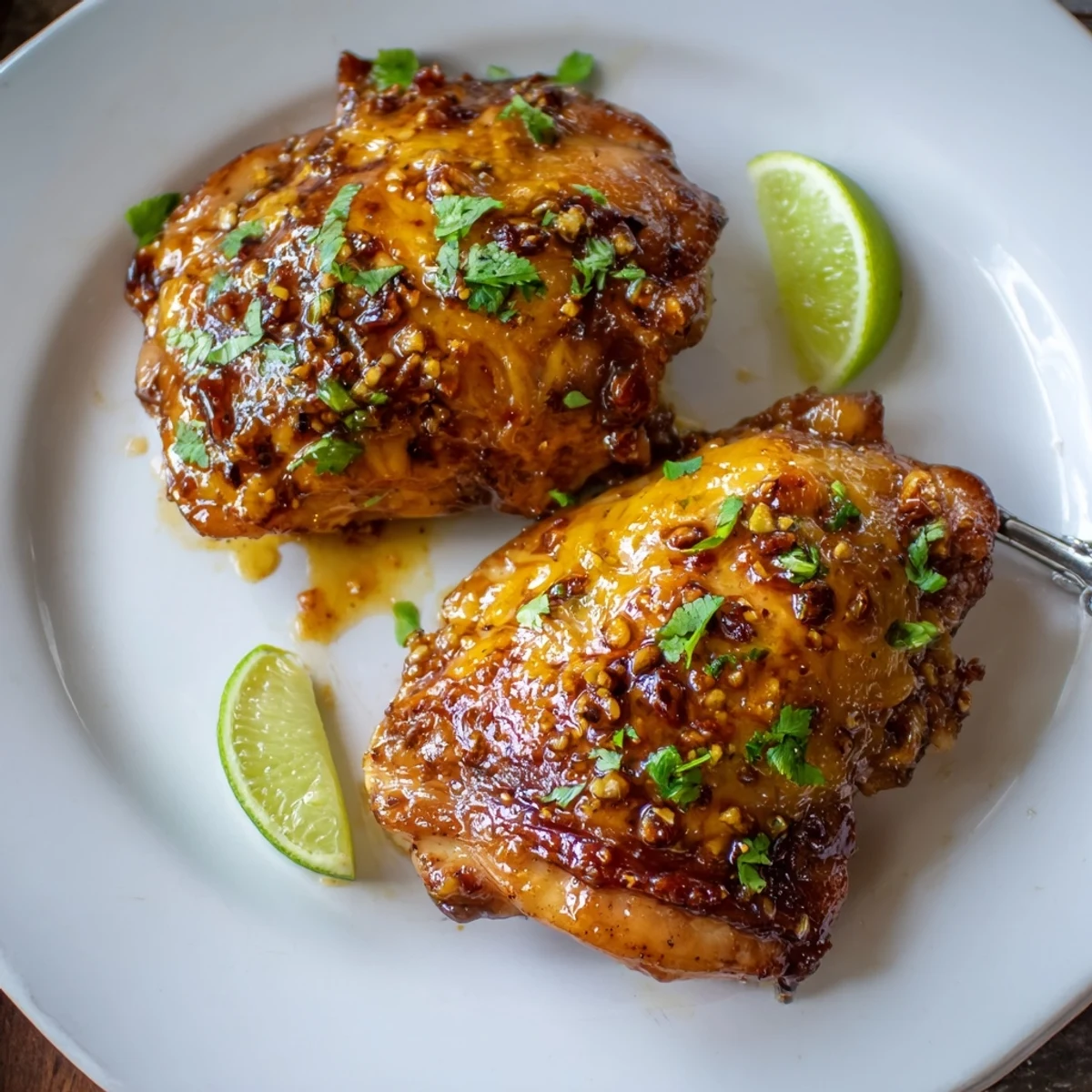 Oven-browned Chipotle Honey Chicken Thighs With Smoked Gouda topped with bubbling cheese