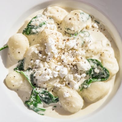 Creamy Gnocchi With Spinach And Feta