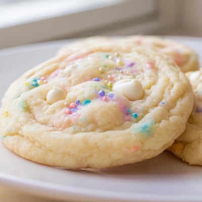 Pastel White Chocolate Cookies